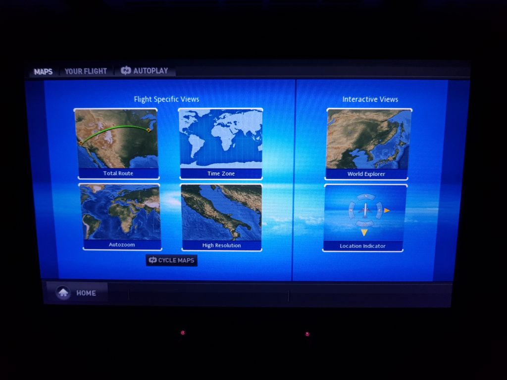 air china premium economy - entertainment system